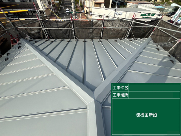 東京都の武蔵村山市にて天窓からの雨漏り修理〈トタン屋根からスタンビーへ葺き替え工事〉 施工後